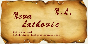 Neva Latković vizit kartica